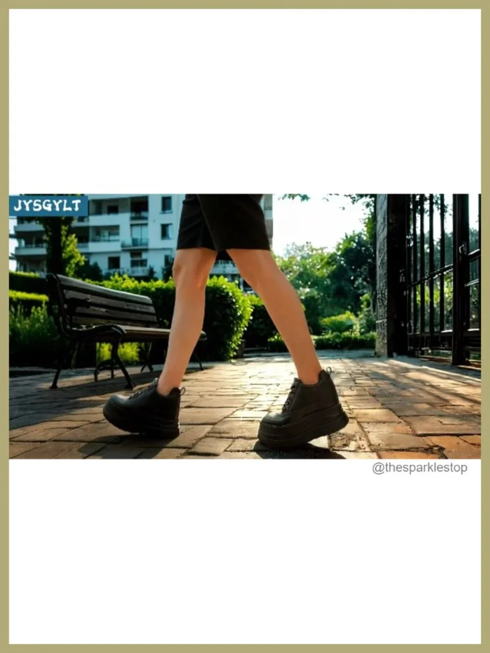 Women's 5 Inch Chunky Platform Sneakers with Hidden Wedge Heel, Leather